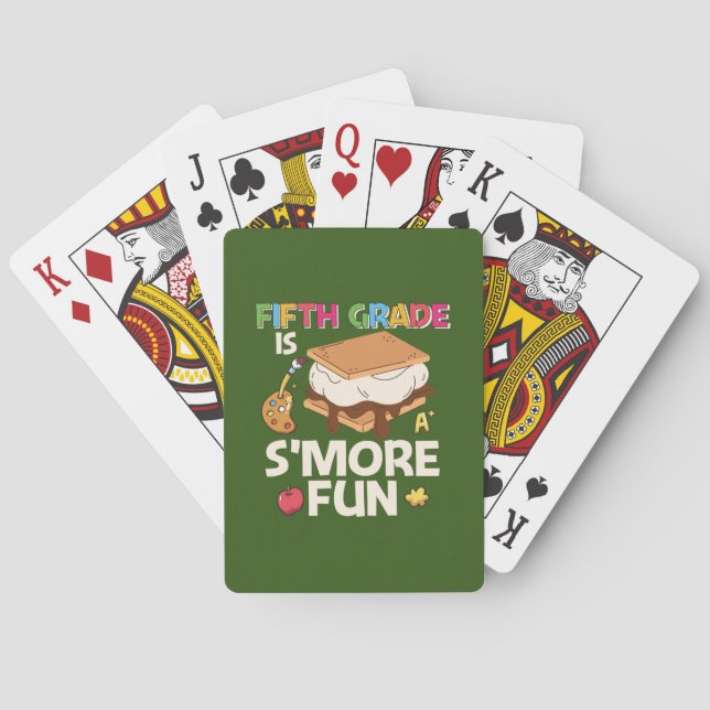 5th Grade Teacher Fifth Grade Is More Fun Playing Cards (Back)