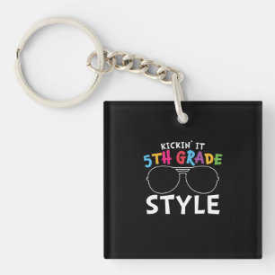 5th Grade Teacher Fifth Grade Style Keychain