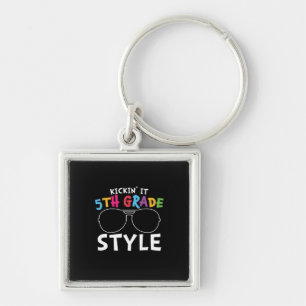 5th Grade Teacher Fifth Grade Style Keychain