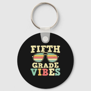 5th Grade Teacher Fifth Grade Vibes Keychain