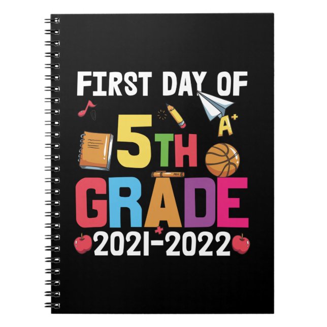 5th Grade Teacher First Day Of 5th Grade Notebook (Front)