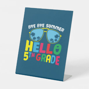 5th Grade Teacher Hello 5th Grade Pedestal Sign