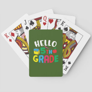 5th Grade Teacher Hello Fifth Grade Playing Cards