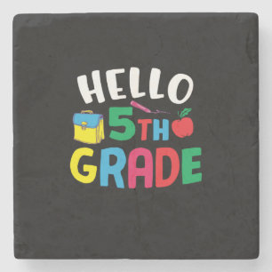 5th Grade Teacher Hello Fifth Grade Stone Coaster