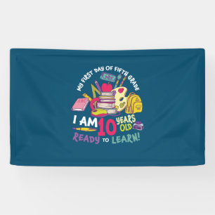 5th Grade Teacher My First Day Of Fifth Grade Banner