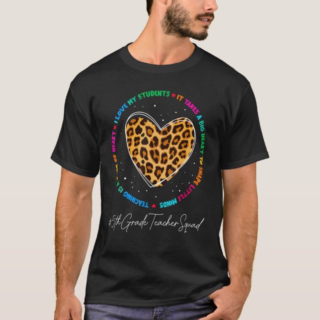5th Grade Teacher School Admin Appreciation Back T T-Shirt (Front)