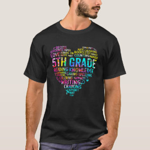 5th Grade Team Tie Dye Heart Back To School T-Shirt