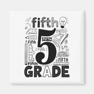 5th Grade Typography Team Fifth Grade Teacher Back Magnet