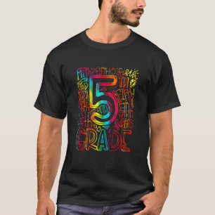 5th Grade Typography Team Fifth Grade Teacher Back T-Shirt