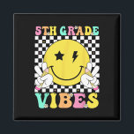 5th Grade Vibes Girls Back To School Fifth Grade T Magnet<br><div class="desc">5th Grade Vibes Girls Back To School Fifth Grade Teacher</div>