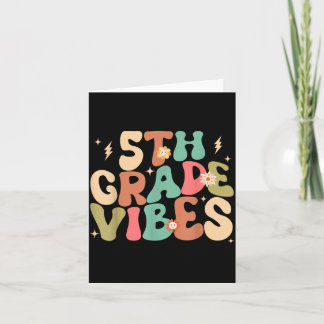 5th Grade Vibes Groovy Back To School Card