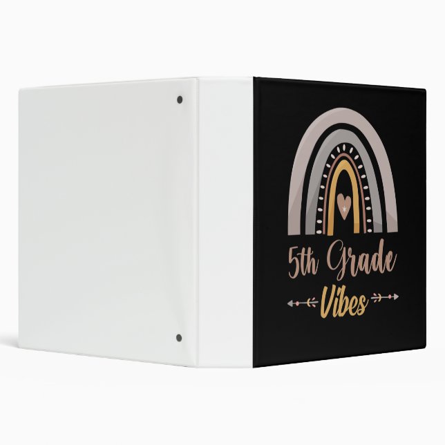 5th Grade Vibes Rainbow Fifth Grade Back to School Binder (Background)