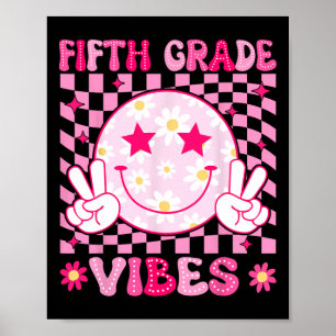 5th Grade Vibes Smile Face Back To School Teachers Poster