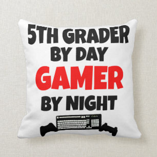 5th Grader Gamer Throw Pillow