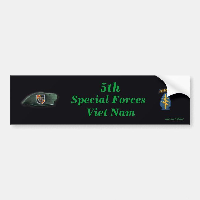 5th Green Berets vietnam vets  Bumper Sticker (Front)