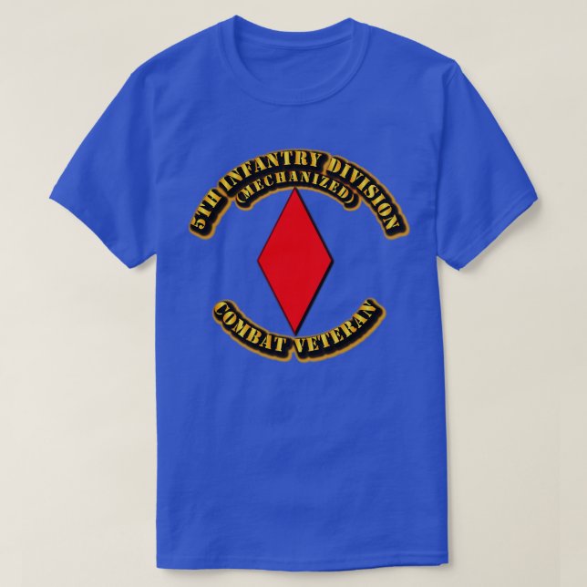 5th Infantry Division Combat Veteran T-Shirt (Design Front)
