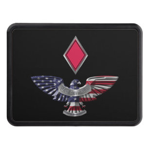 5th Infantry Division Red Devils Eagle Trailer Hitch Cover