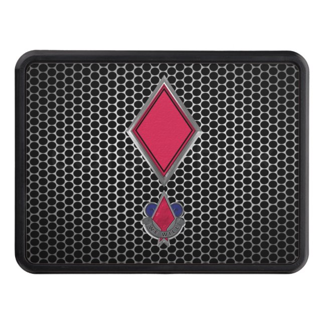 5th Infantry Division Red Devils Patch  Trailer Hitch Cover (Front)