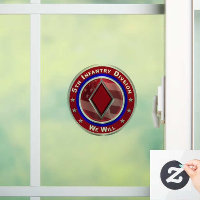 5th Infantry Division  Window Cling (Home)