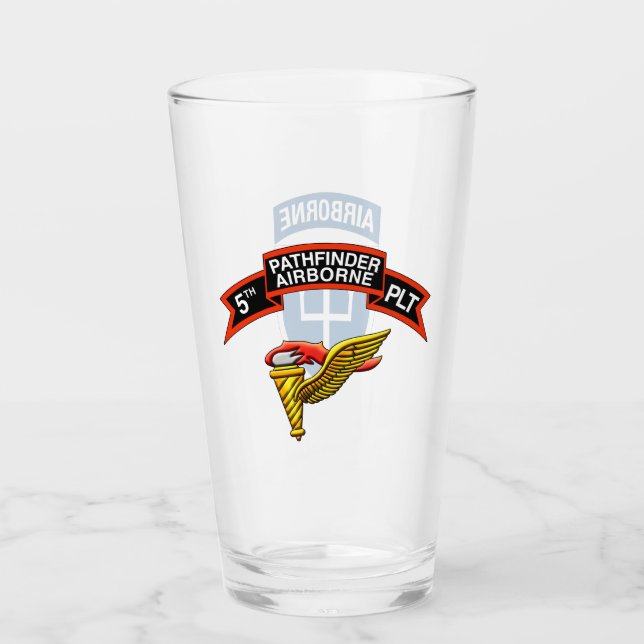 5th Infantry Platoon (Pathfinder) Beer Glass (Front)