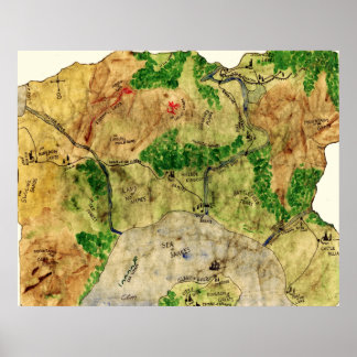 5th Map of the Forgotten Realm Poster