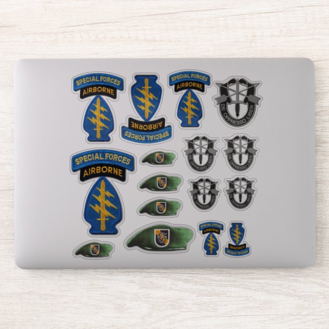 5th Special Forces Green Berets Contour Sticker (Computer)