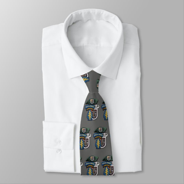 5th Special Forces Green Berets Group SF SFG SOF Tie (Tied)