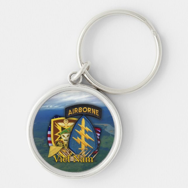 5th special forces green berets macv sog Keychain (Front)