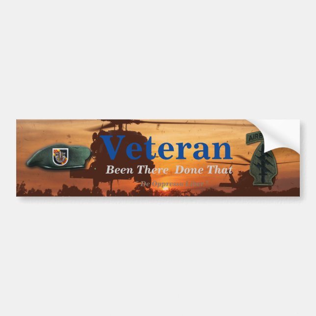 5th special forces green berets Vietnam Nam vets Bumper Sticker (Front)
