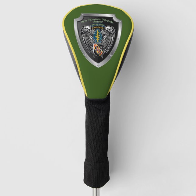 5th Special Forces Group (Airborne) Shield Golf Head Cover (Front)