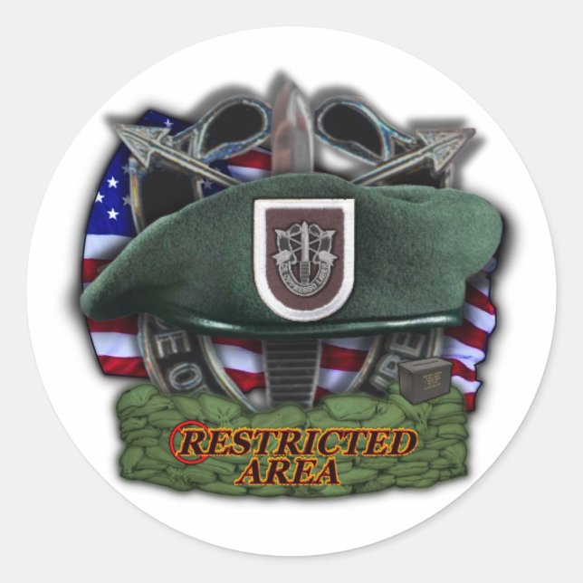 5th Special forces group Green Berets vets Sticker (Front)