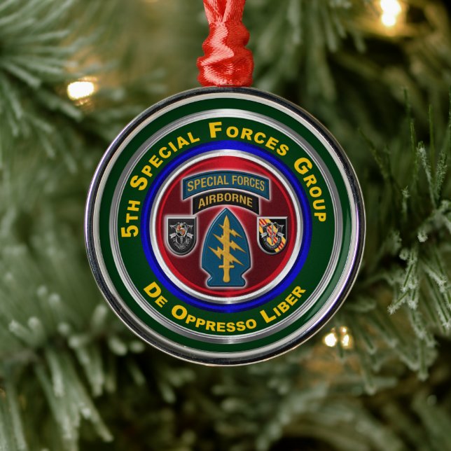 5th Special Forces Group Keepsake Christmas Metal Ornament (Tree)