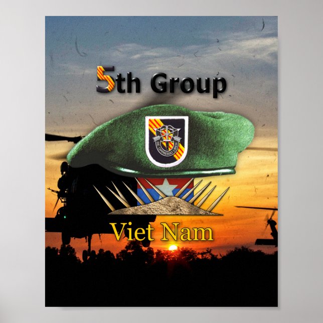 5th Special Forces Group SFG SF Veterans LRRP Poster (Front)