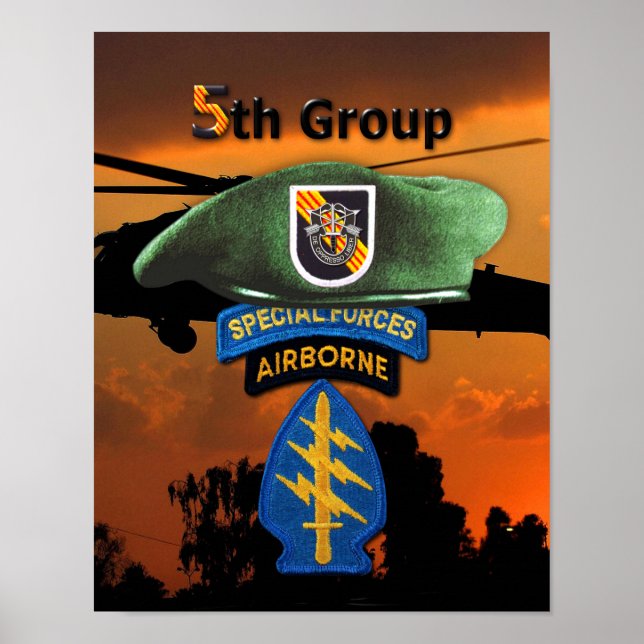 5th Special Forces Group SFG SF Veterans LRRP Poster (Front)