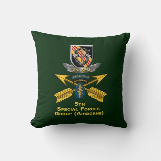 5th Special Forces Group Throw Pillow (Front)