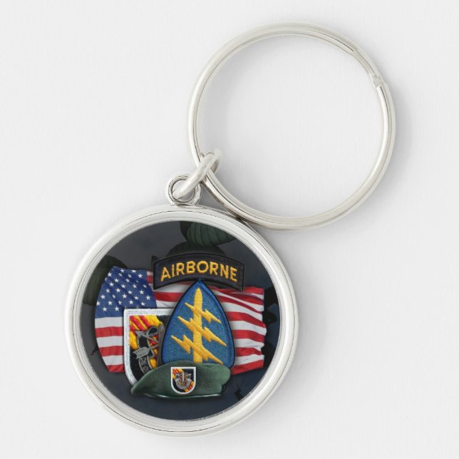 5th special forces vietnam flash vets Keychain (Front)
