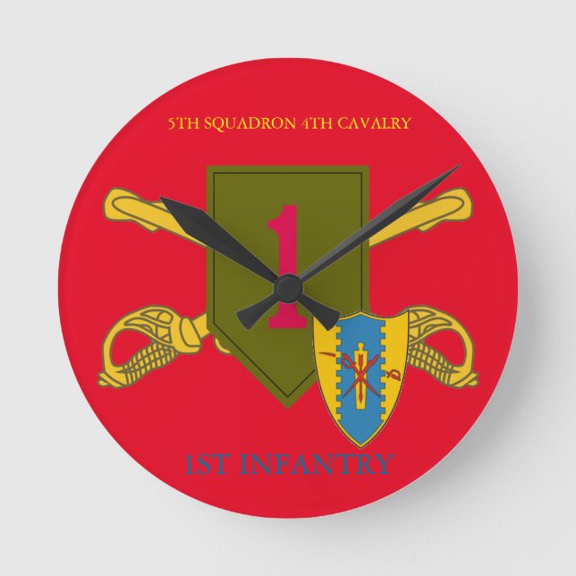 5TH SQUADRON 4TH CAVALRY 1ST INFANTRY CLOCK (Front)