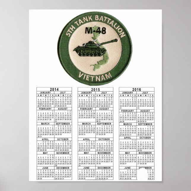 5th TANK BATTALION VIETNAM Poster (Front)