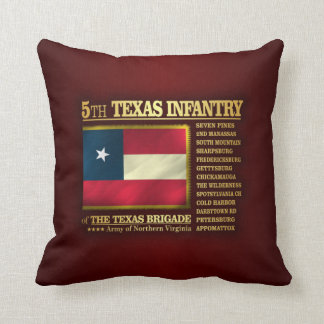 5th Texas Infantry (BA2) Throw Pillow