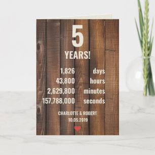 5th wedding anniversary card
