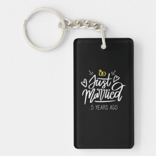 5th Wedding Anniversary Keychain