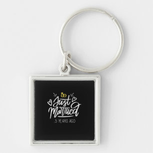 5th Wedding Anniversary Keychain