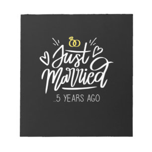 5th Wedding Anniversary Notepad
