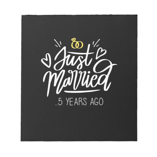 5th Wedding Anniversary Notepad (Front)