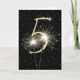 5th wedding anniversary sparklers card