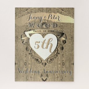 5th Wedding Anniversary "Wood"    Jigsaw Puzzle