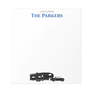 5th Wheel Camper / RV - Personalized Notepad