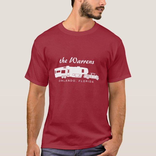 5th Wheel RV Silhouette Graphic T-Shirt (Front)