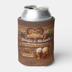 5th Wood Wedding Anniversary We Still Do Photo Can Cooler
