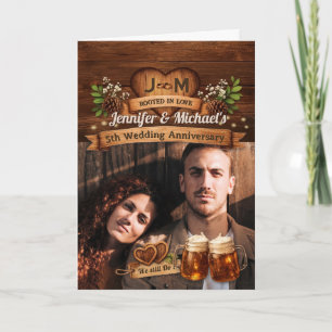 5th Wood Wedding Anniversary We Still Do Photo Card